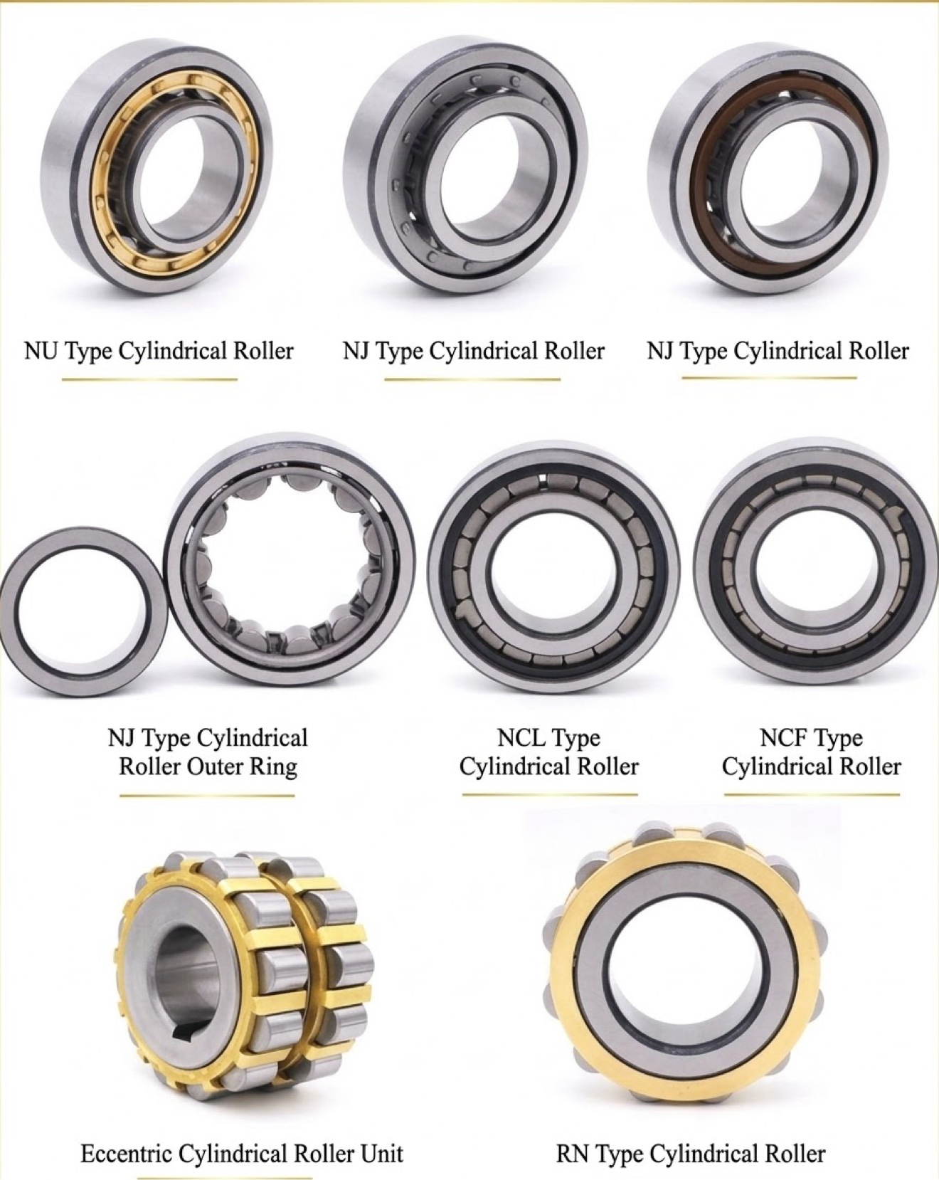 Industrial machinery bearings
